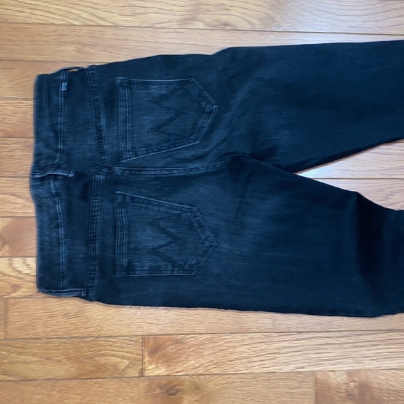 MOTHER HIGH WAISTED LOOKER ANKLE FRAY IN NIGHT HAWK FADED ACID WASHED LOOK - Picture 13 of 16